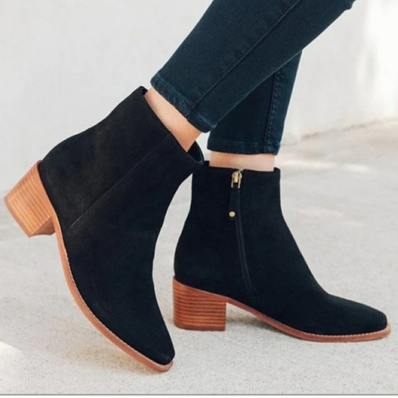 Soludos Shoes - Soludos Women's Greta Bootie Black 100% Suede Size 8